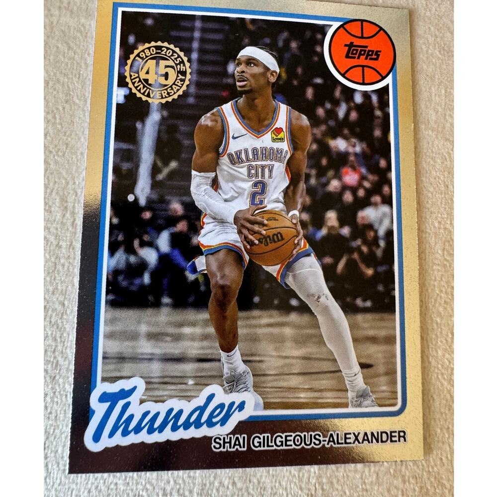 Shai Gilgeous-Alexander Topps 1980 Topps Basketball Insert #80BK-91 OKC Thunder